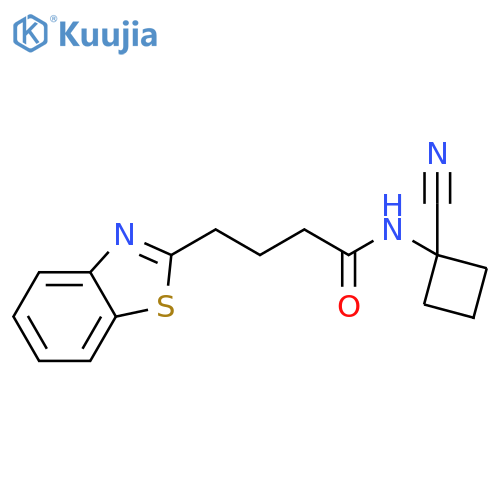 2-Benzothiazolebutanamide, N-(1-cyanocyclobutyl)- structure