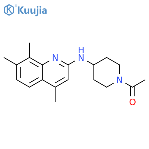 1-{4-(4,7,8-trimethylquinolin-2-yl)aminopiperidin-1-yl}ethan-1-one structure