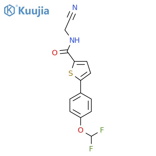 N-(cyanomethyl)-5-[4-(difluoromethoxy)phenyl]thiophene-2-carboxamide structure