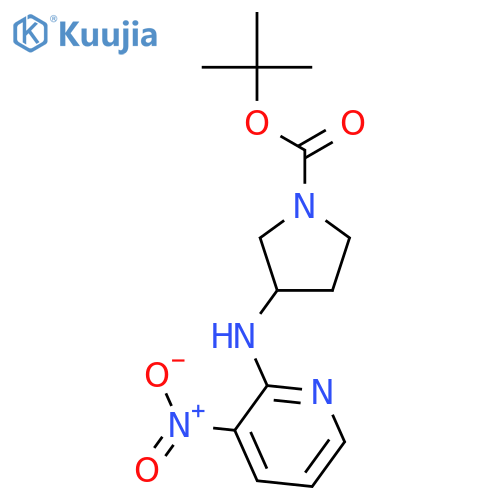 tert-Butyl 3-((3-nitropyridin-2-yl)amino)pyrrolidine-1-carboxylate structure