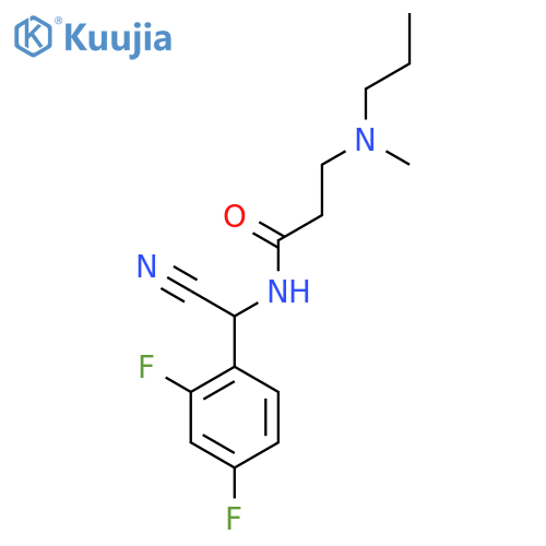 N-[cyano(2,4-difluorophenyl)methyl]-3-[methyl(propyl)amino]propanamide structure