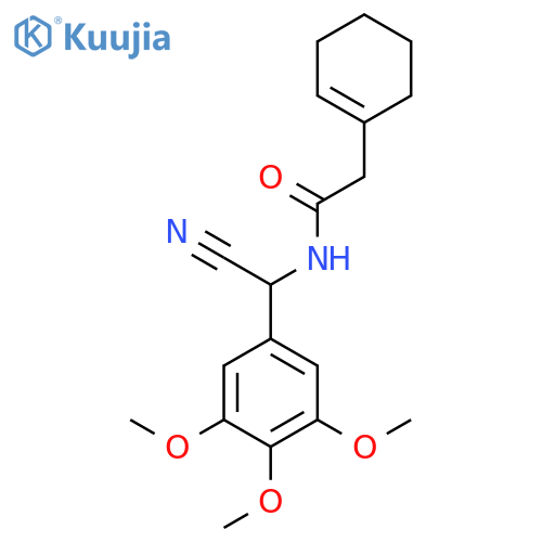 N-[cyano(3,4,5-trimethoxyphenyl)methyl]-2-(cyclohex-1-en-1-yl)acetamide structure