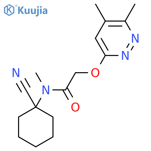 N-(1-cyanocyclohexyl)-2-[(5,6-dimethylpyridazin-3-yl)oxy]-N-methylacetamide structure