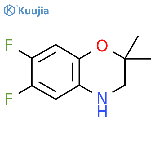 2H-1,4-Benzoxazine, 6,7-difluoro-3,4-dihydro-2,2-dimethyl- structure