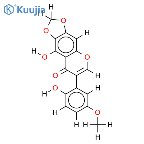 5,2'-dihydroxy-5'-methoxy-6,7-methylenedioxyisoflavone structure