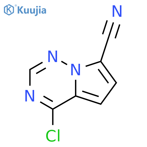 4-chloropyrrolo[2,1-f][1,2,4]triazine-7-carbonitrile structure