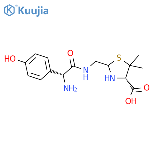 (4S)-2-(2R)-2-Amino-2-(4-hydroxyphenyl)acetylaminomethyl-5,5-dimethyl-4-thiazolidinecarboxylic Acid (Mixture of Diastereomers) structure