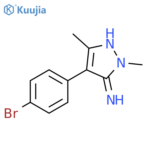4-(4-bromophenyl)-2,5-dimethyl-2,3-dihydro-1H-pyrazol-3-imine structure