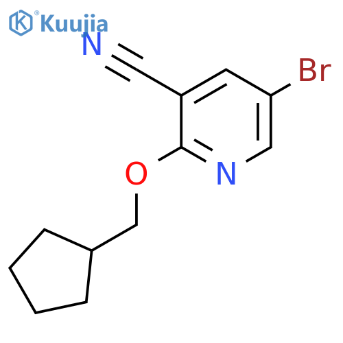 5-Bromo-2-(cyclopentylmethoxy)pyridine-3-carbonitrile structure