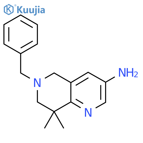 6-Benzyl-8,8-dimethyl-5,6,7,8-tetrahydro-1,6-naphthyridin-3-amine structure