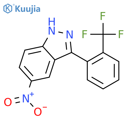 5-Nitro-3-(2-(trifluoromethyl)phenyl)-1H-indazole structure