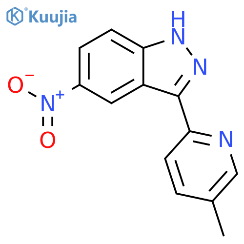 3-(5-Methylpyridin-2-yl)-5-nitro-1H-indazole structure