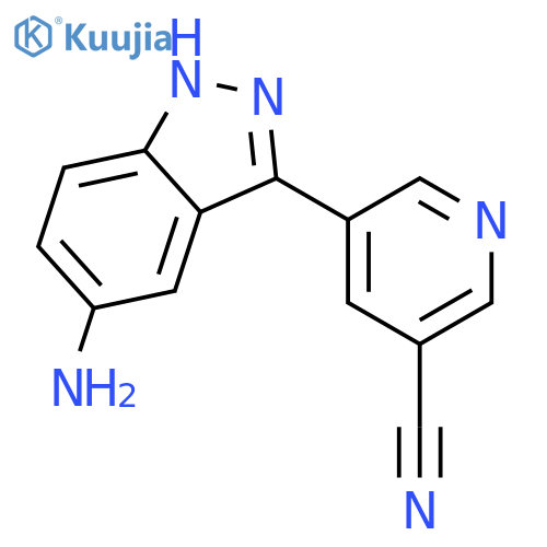 5-(5-Amino-1H-indazol-3-yl)nicotinonitrile structure