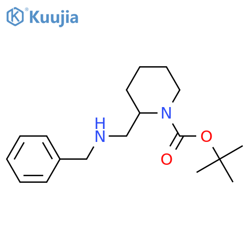 tert-butyl 2-((benzylamino)methyl)piperidine-1-carboxylate structure