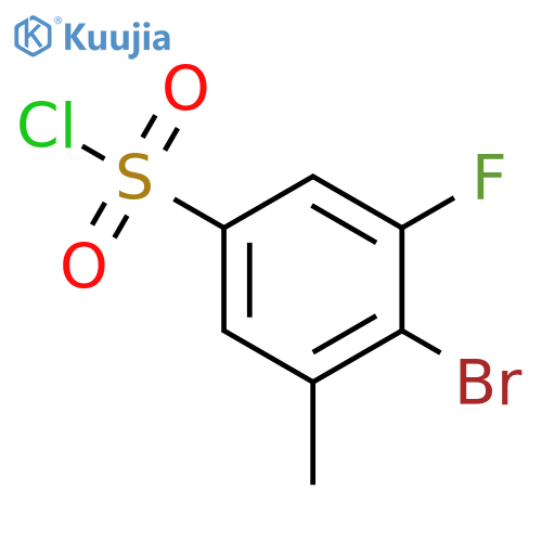 4-bromo-3-fluoro-5-methylbenzene-1-sulfonyl chloride structure