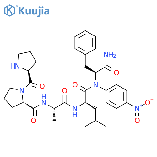 L-Phenylalaninamide, L-prolyl-L-prolyl-L-alanyl-L-leucyl-N-(4-nitrophenyl)- structure