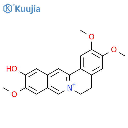 Dibenzo[a,g]quinolizinium, 5,6-dihydro-11-hydroxy-2,3,10-trimethoxy- structure