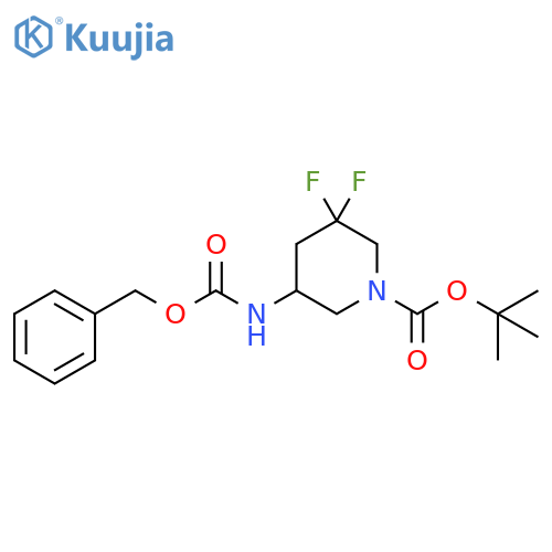 tert-butyl5-(benzyloxycarbonylamino)-3,3-difluoropiperidine-1-carboxylate-B28098 structure