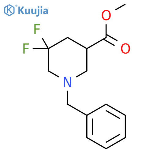 Methyl 1-benzyl-5,5-difluoropiperidine-3-carboxylate structure