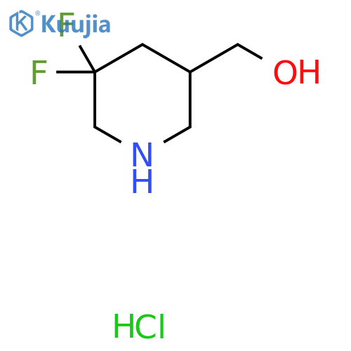 (5,5-Difluoropiperidin-3-yl)methanol hydrochloride structure