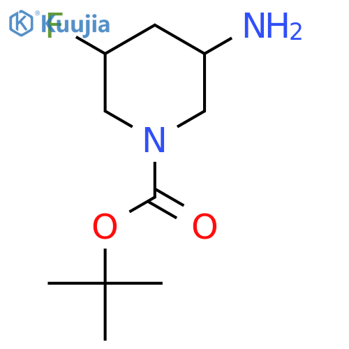 tert-butyl 3-amino-5-fluoro-piperidine-1-carboxylate structure