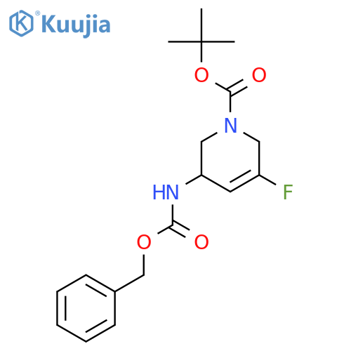 tert-butyl 5-(benzyloxycarbonylamino)-3-fluoro-5,6-dihydropyridine-1(2H)-carboxylate structure