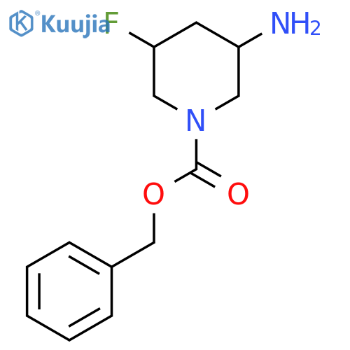 Benzyl 3-amino-5-fluoropiperidine-1-carboxylate structure