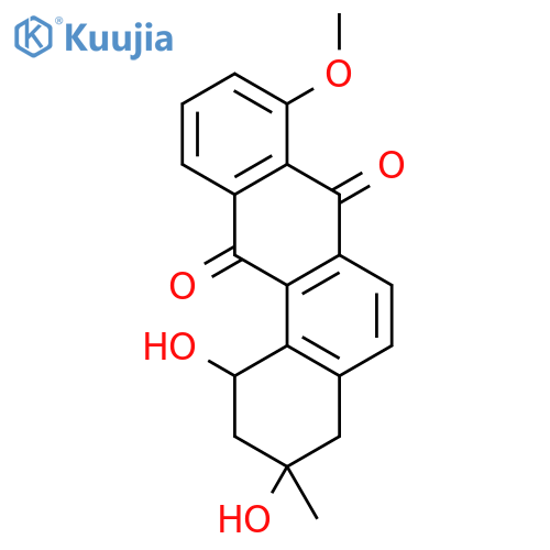 Benz[a]anthracene-7,12-dione,1,2,3,4-tetrahydro-1,3-dihydroxy-8-methoxy-3-methyl- structure
