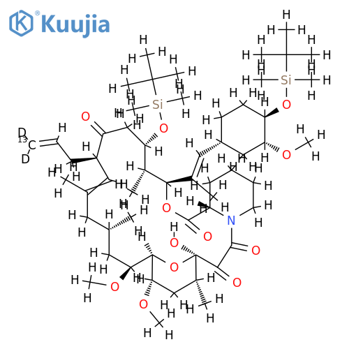 24,32-Bis-O-(tert-butyldimethylsilyl)-FK-506-13C, D2 (Major) structure