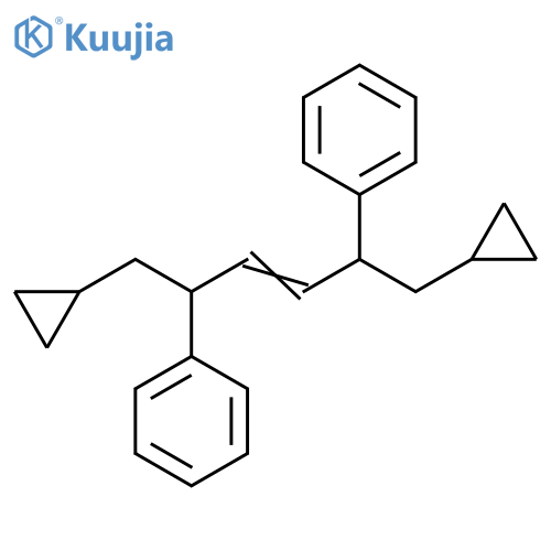 Benzene, 1,1'-[1,4-bis(cyclopropylmethyl)-2-butene-1,4-diyl]bis- structure