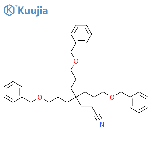 Heptanenitrile, 7-(phenylmethoxy)-4,4-bis[3-(phenylmethoxy)propyl]- structure