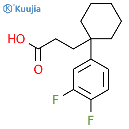 3-(1-(3,4-Difluorophenyl)cyclohexyl)propanoic acid structure