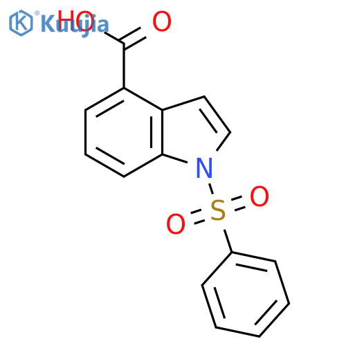 1-Benzenesulfonyl-1H-indole-4-carboxylic acid structure