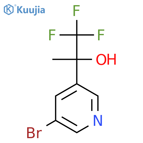2-(5-Bromopyridin-3-yl)-1,1,1-trifluoropropan-2-ol structure