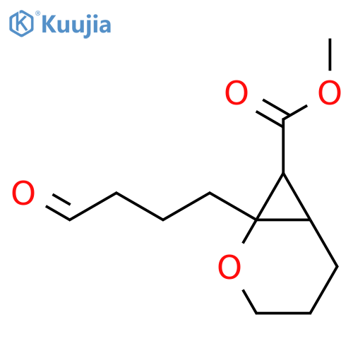 2-Oxabicyclo[4.1.0]heptane-7-carboxylic acid, 1-(4-oxobutyl)-, methyl ester structure