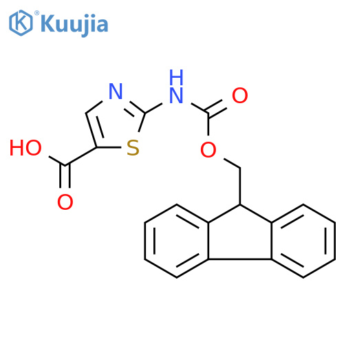 2-((((9H-Fluoren-9-yl)methoxy)carbonyl)amino)thiazole-5-carboxylic acid structure