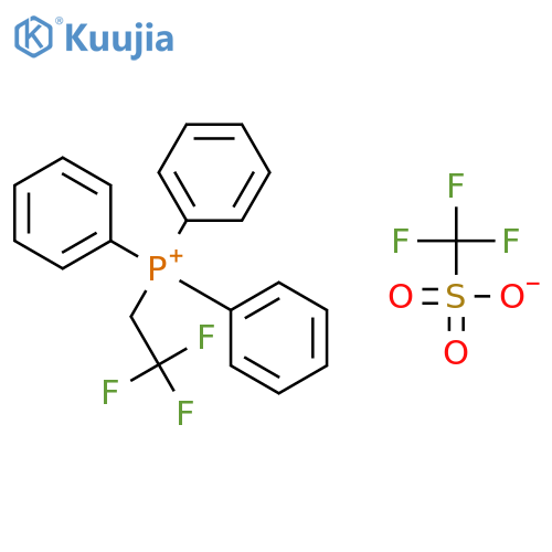 Triphenyl(2,2,2-trifluoroethyl)phosphaniumtrifluoromethanesulfonate structure
