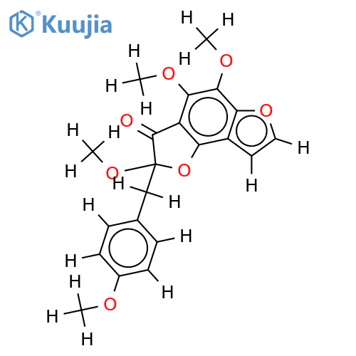 2,4',4,5-tetramethoxy-[2'',3'':6,7]-furanodihydroaurone structure