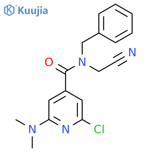 N-benzyl-2-chloro-N-(cyanomethyl)-6-(dimethylamino)pyridine-4-carboxamide structure