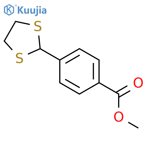 Benzoic acid, 4-(1,3-dithiolan-2-yl)-, methyl ester structure