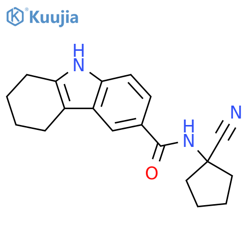N-(1-cyanocyclopentyl)-2,3,4,9-tetrahydro-1H-carbazole-6-carboxamide structure