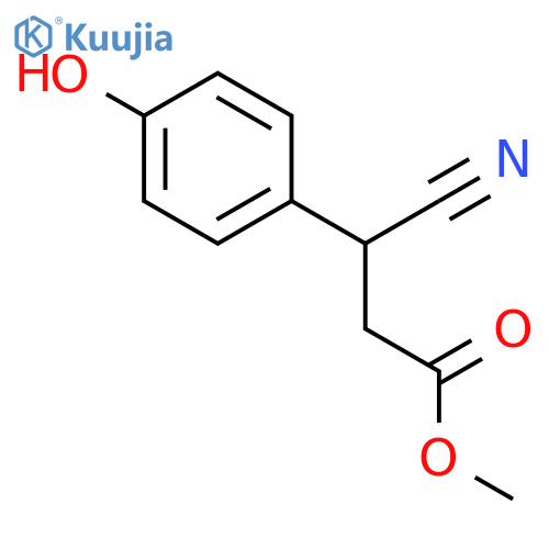 Methyl 3-cyano-3-(4-hydroxyphenyl)propanoate structure
