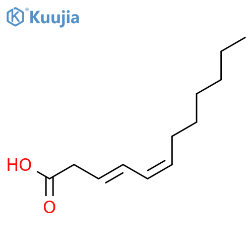 3,5-Dodecadienoic acid, (3E,5Z)- structure