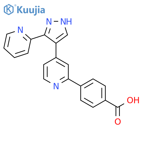 4-{4-[3-(2-pyridinyl)-1h-pyrazol-4-yl]-2-pyridinyl}benzoic Acid structure