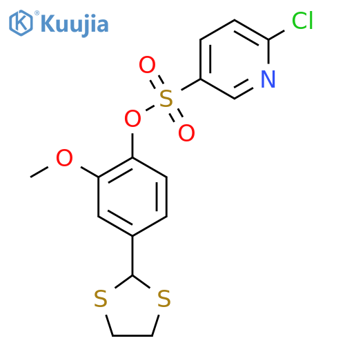 4-(1,3-Dithiolan-2-yl)-2-methoxyphenyl 6-chloropyridine-3-sulfonate structure
