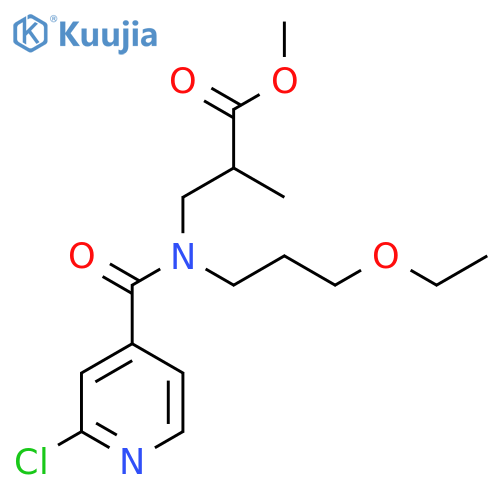 methyl 3-[1-(2-chloropyridin-4-yl)-N-(3-ethoxypropyl)formamido]-2-methylpropanoate structure