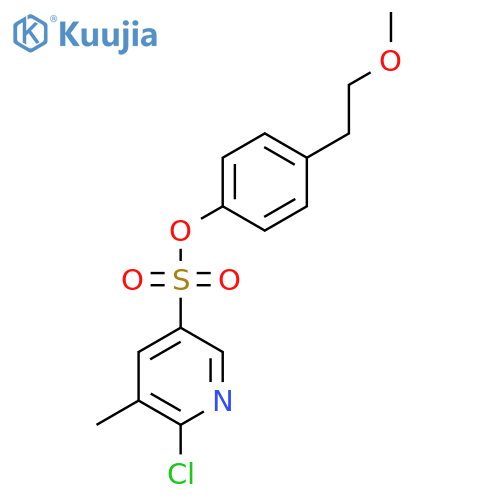 4-(2-Methoxyethyl)phenyl 6-chloro-5-methylpyridine-3-sulfonate structure