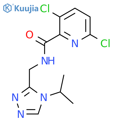 3,6-dichloro-N-{4-(propan-2-yl)-4H-1,2,4-triazol-3-ylmethyl}pyridine-2-carboxamide structure