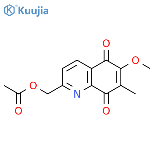 5,8-Quinolinedione, 2-[(acetyloxy)methyl]-6-methoxy-7-methyl- structure