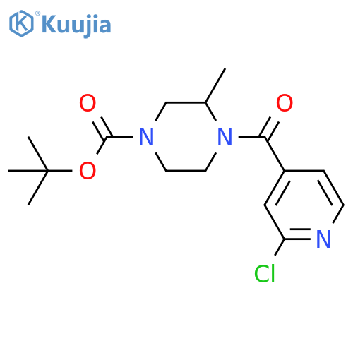 Tert-butyl 4-(2-chloropyridine-4-carbonyl)-3-methylpiperazine-1-carboxylate structure